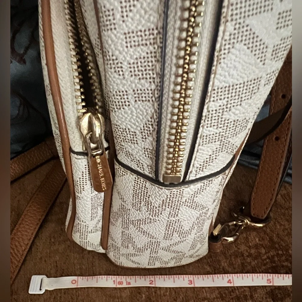 Michael Kors Beige and Brown Mini Backpack - Picture 10 of 14